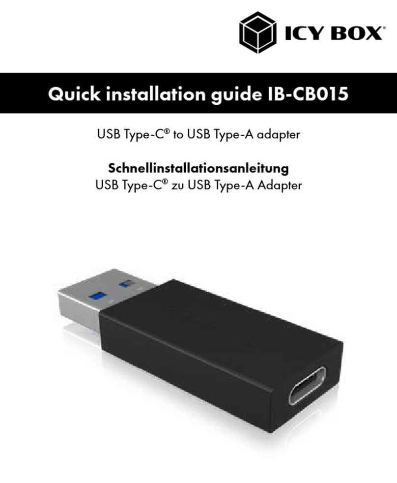 Icy Box IB-CB015 Quick installation guide