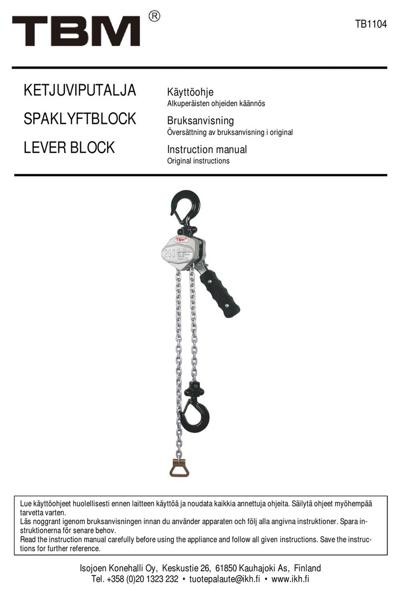 TBM TB1104 instruction manual