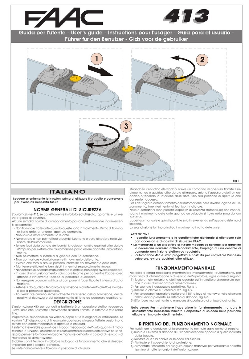 FAAC 413 Series user guide