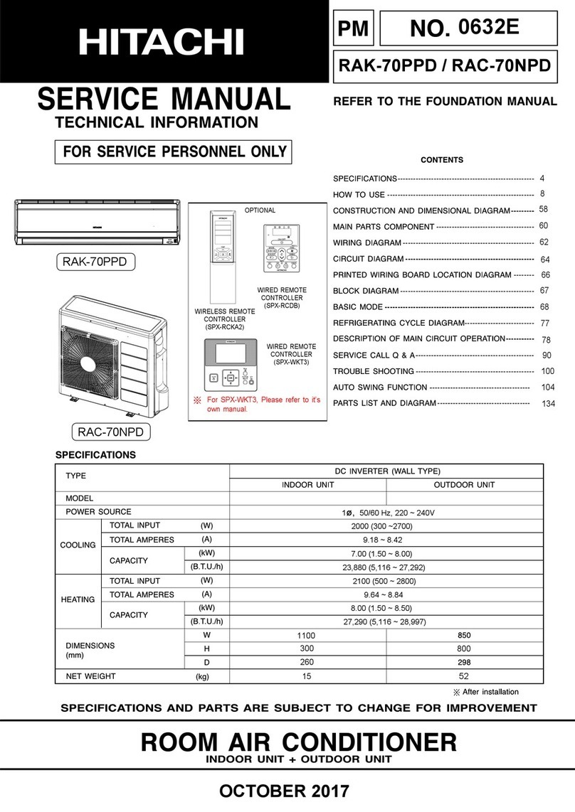 Hitachi RAK-70PPD User manual
