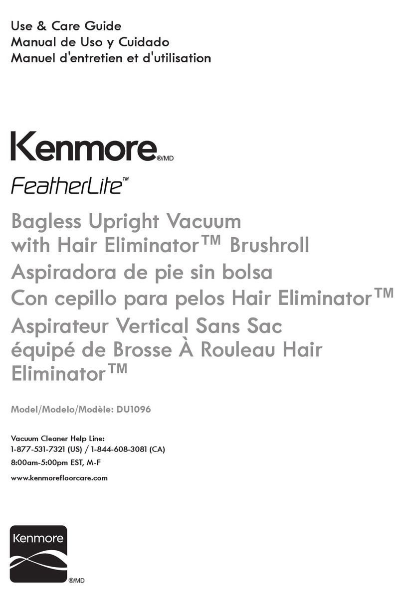 Kenmore FeatherLite DU1096 Use & care guide