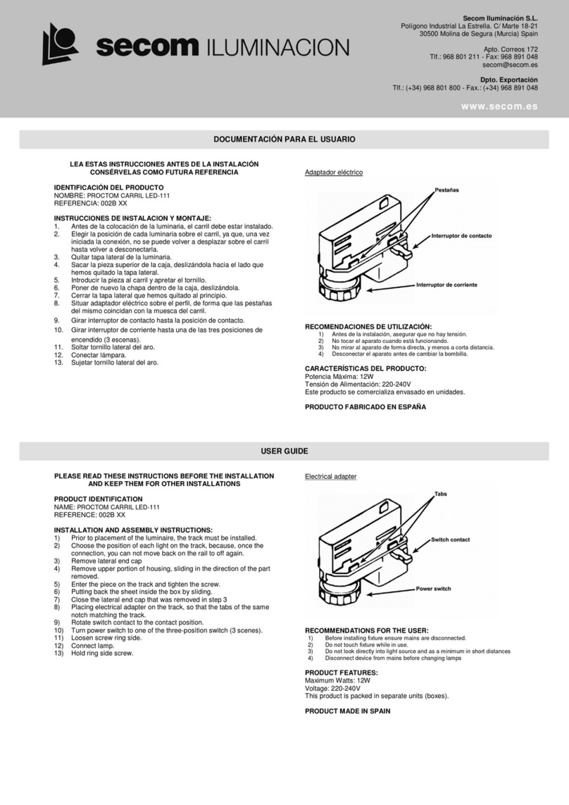 Secom PROCTOM CARRIL LED-111 user guide