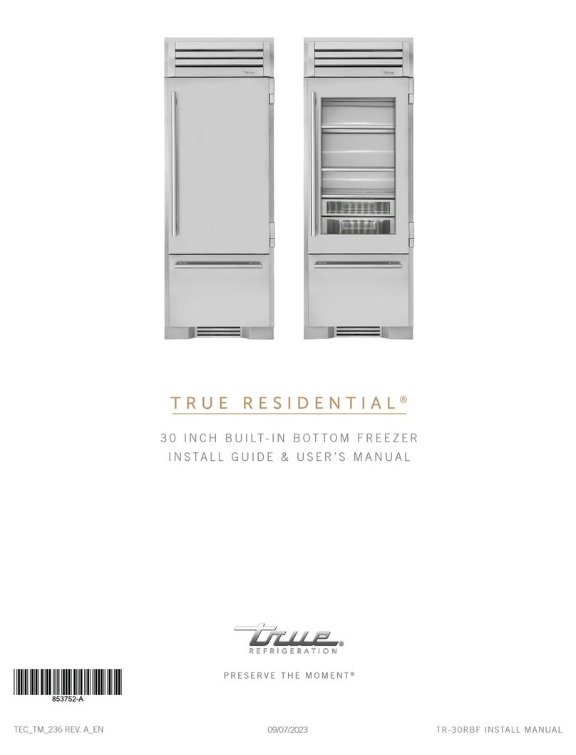 True RESIDENTIAL TR-30RBF User manual