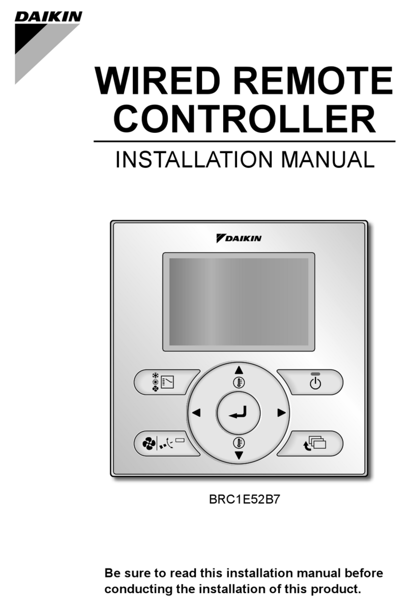 Daikin BRC1E52B7 installation manual