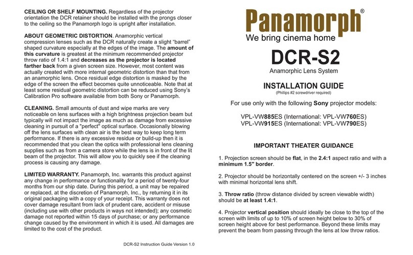 Panamorph DCR-S2 installation guide