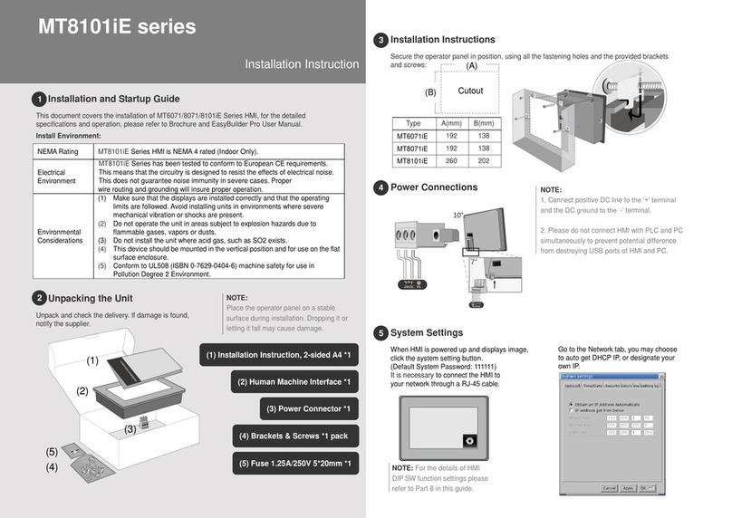 weintek MT8101iE Series User manual