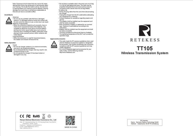 Retekess TT105 quick start guide