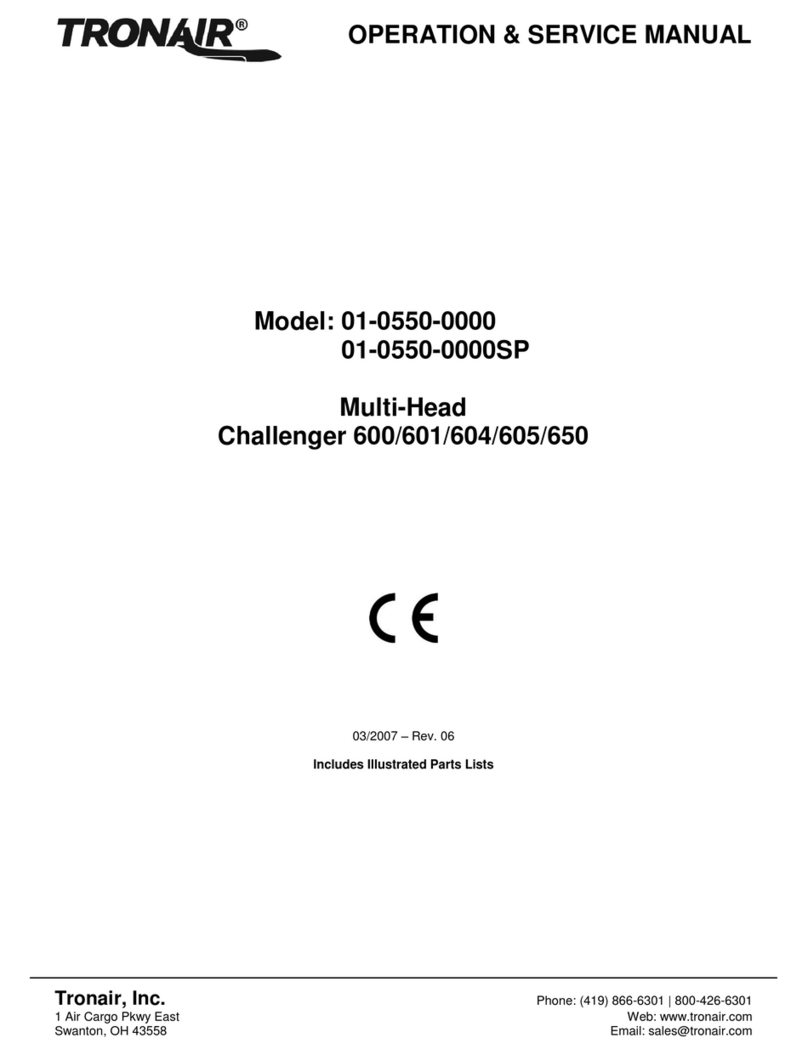 Tronair Challenger 600 Installation and operating instructions