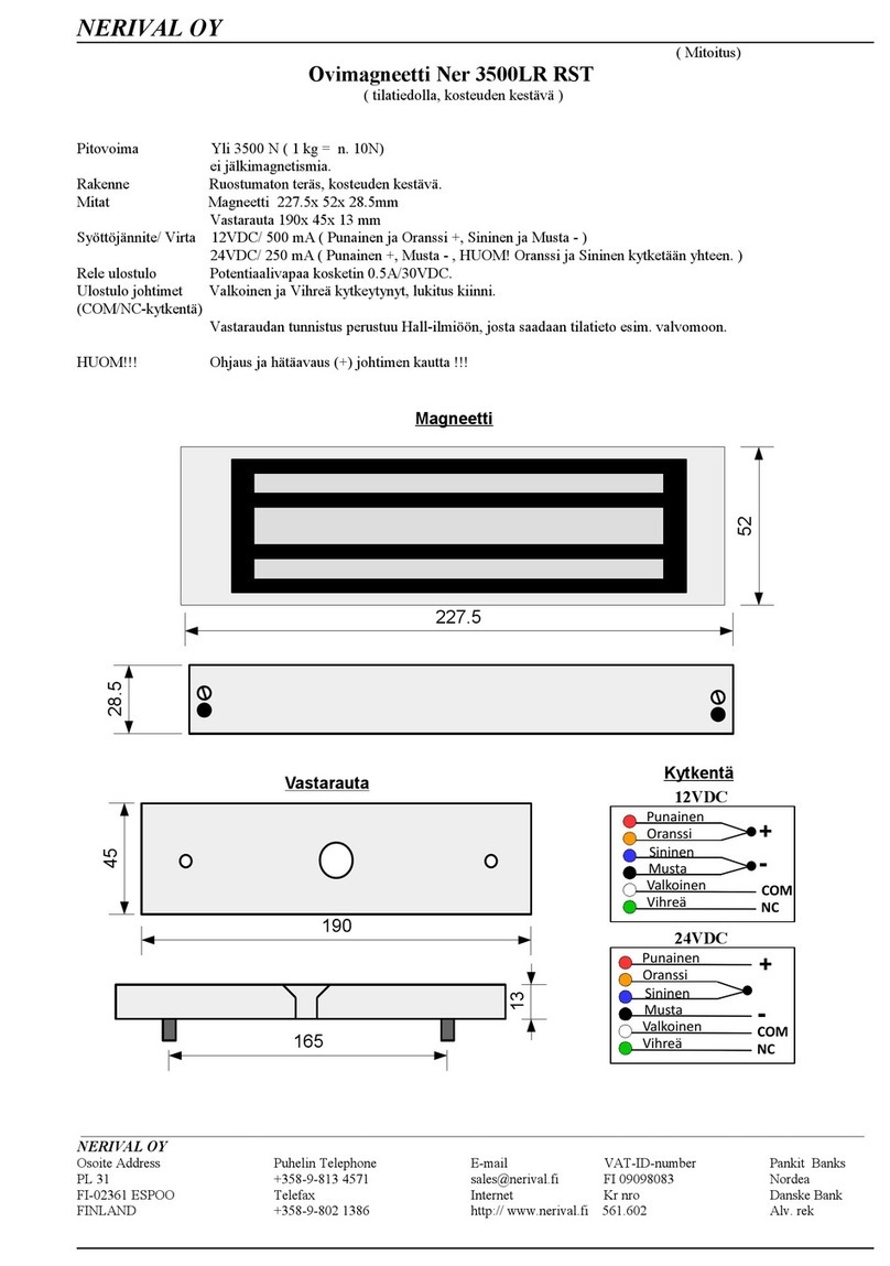 Nerival Ner 3500LR RST Installation instruction