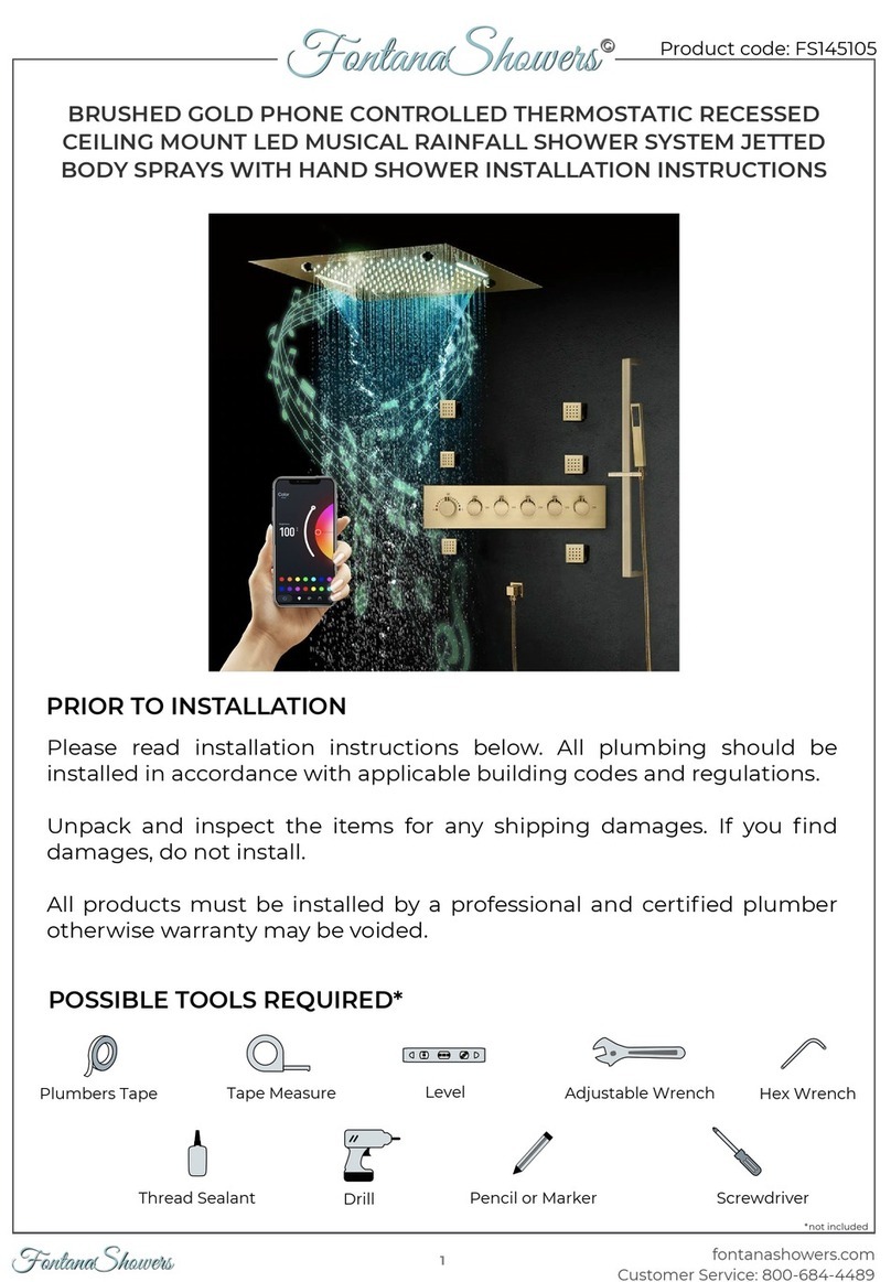 Fontana Showers FS145105 installation instructions Fontana Showers FS145105 installation instructions
