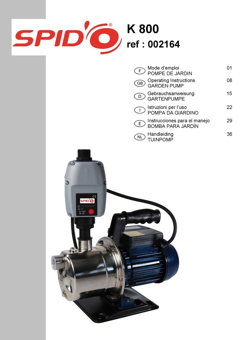 SPIDO K 800 operating instructions