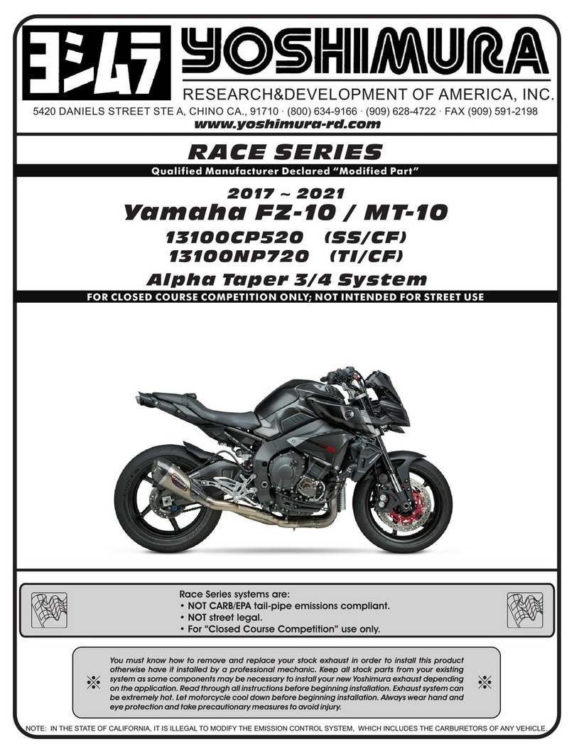 Yoshimura RACE 13100CP520 User manual