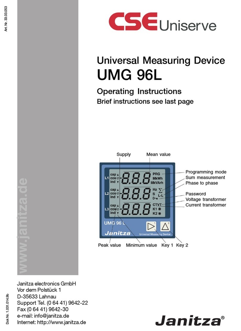 CSE Universe UMG 96L operating instructions