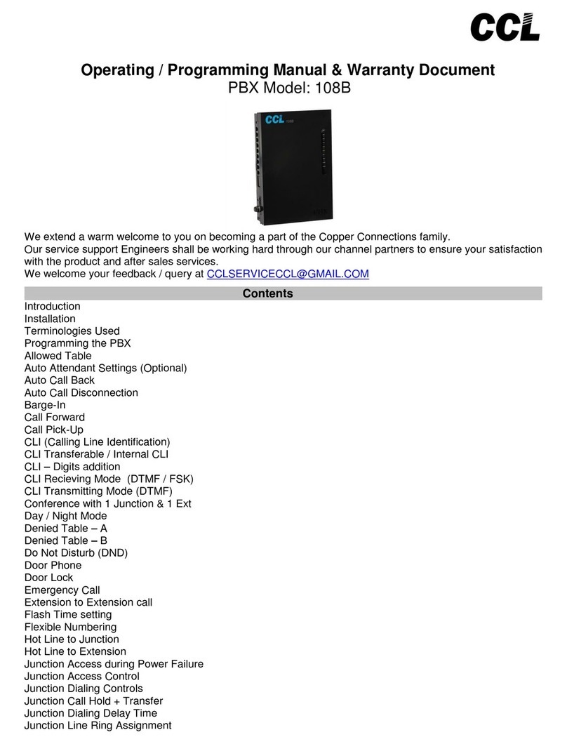 CCL 108B Programming manual