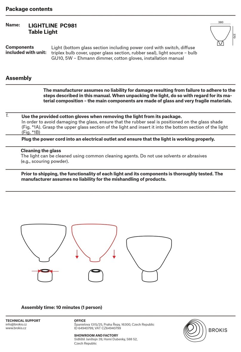 BROKIS LIGHTLINE PC981 quick start guide