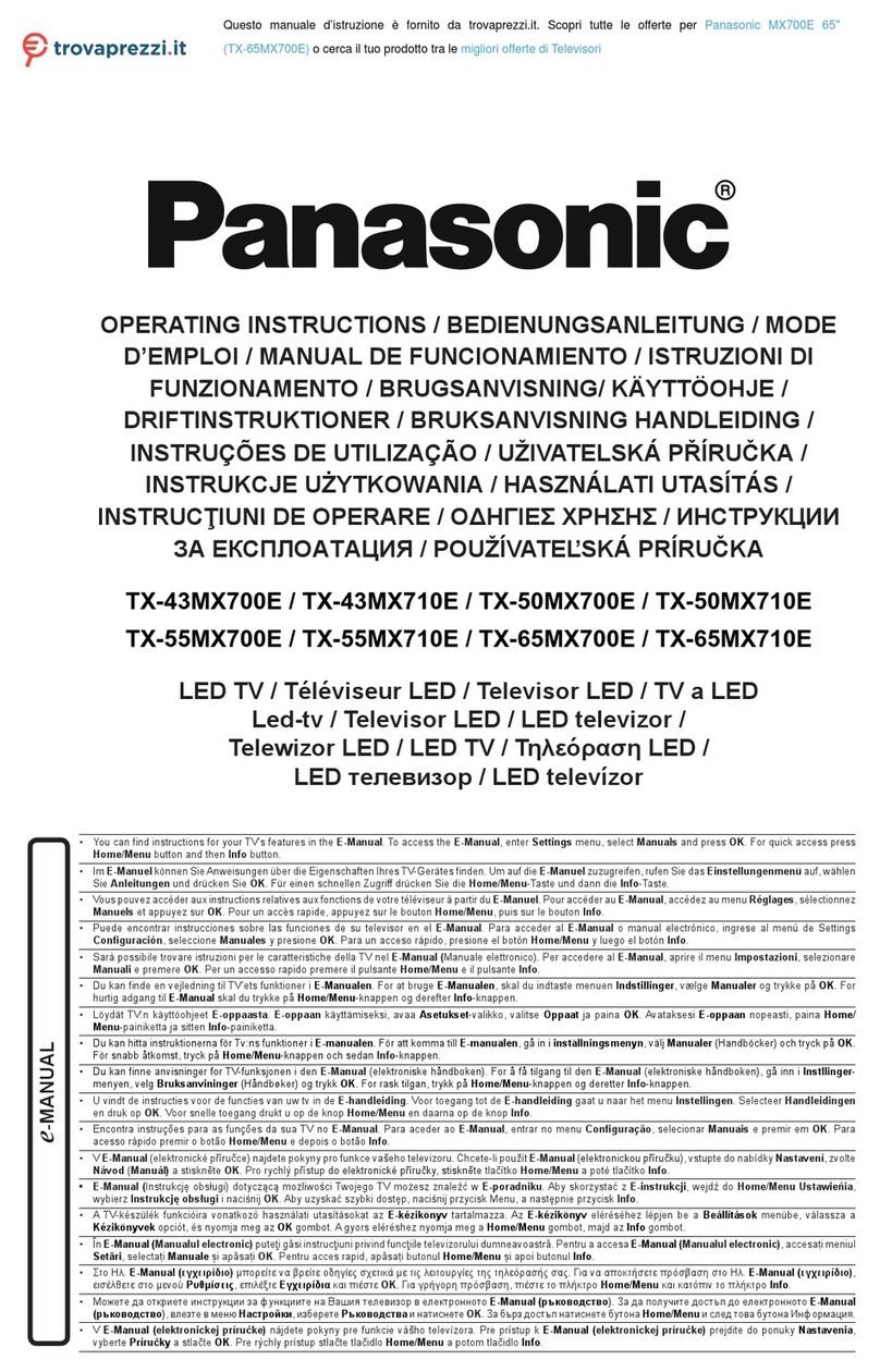Panasonic MX700E User manual