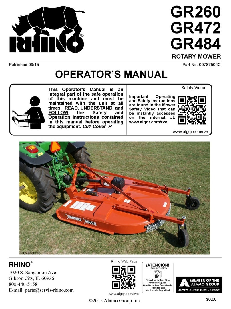 RHINO GR260 Operator's manual