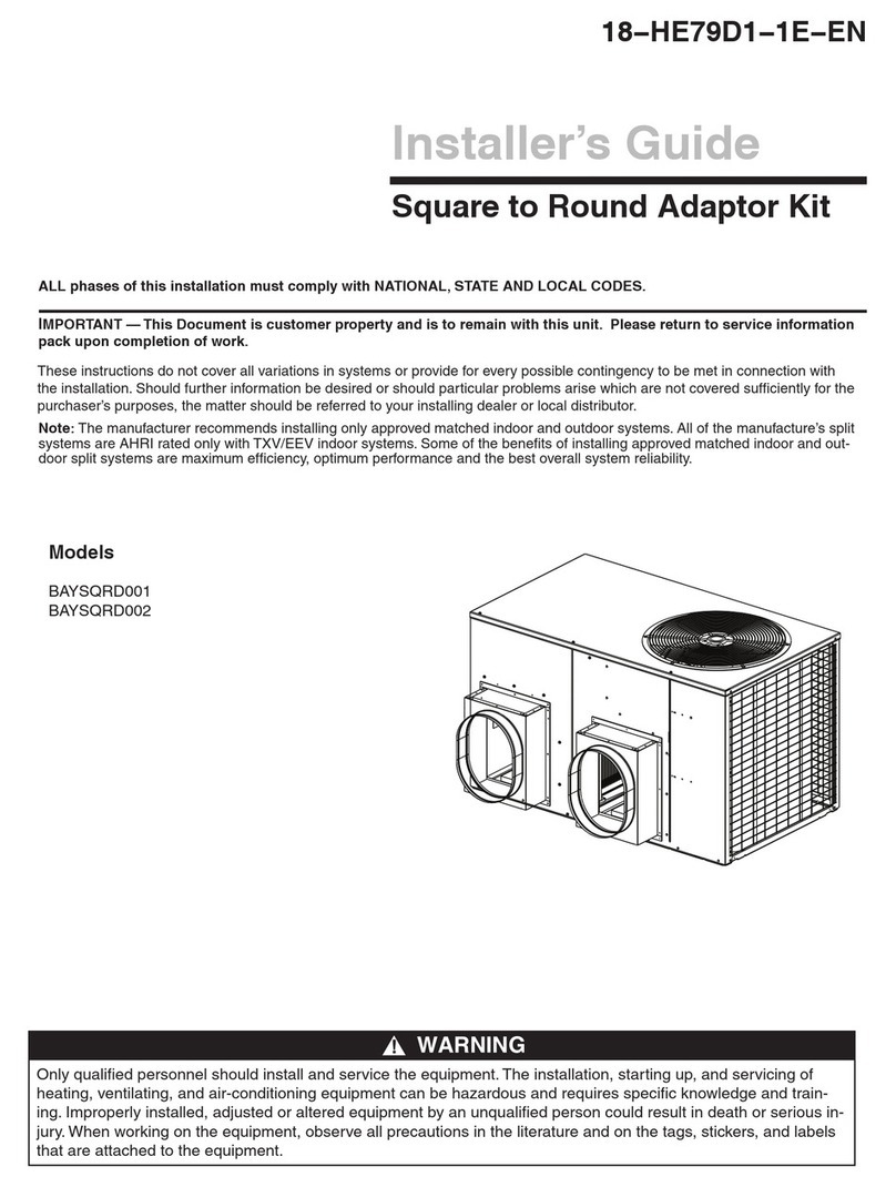 Trane BAYSQRD001 Assembly instructions
