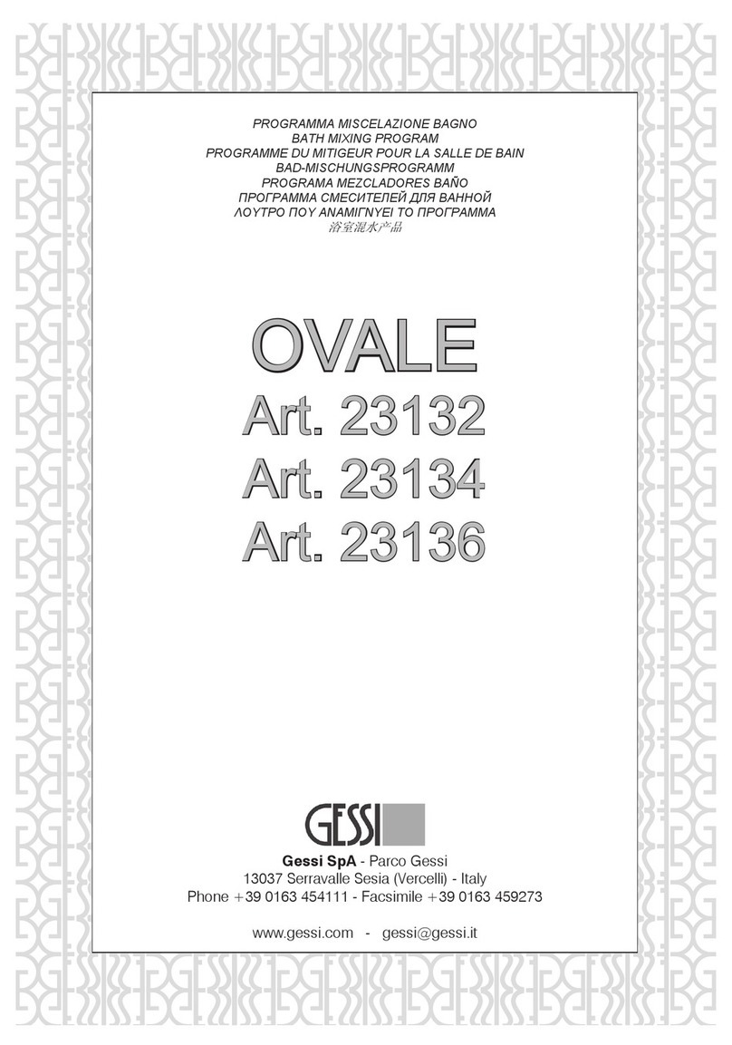Gessi OVALE 23132 manual