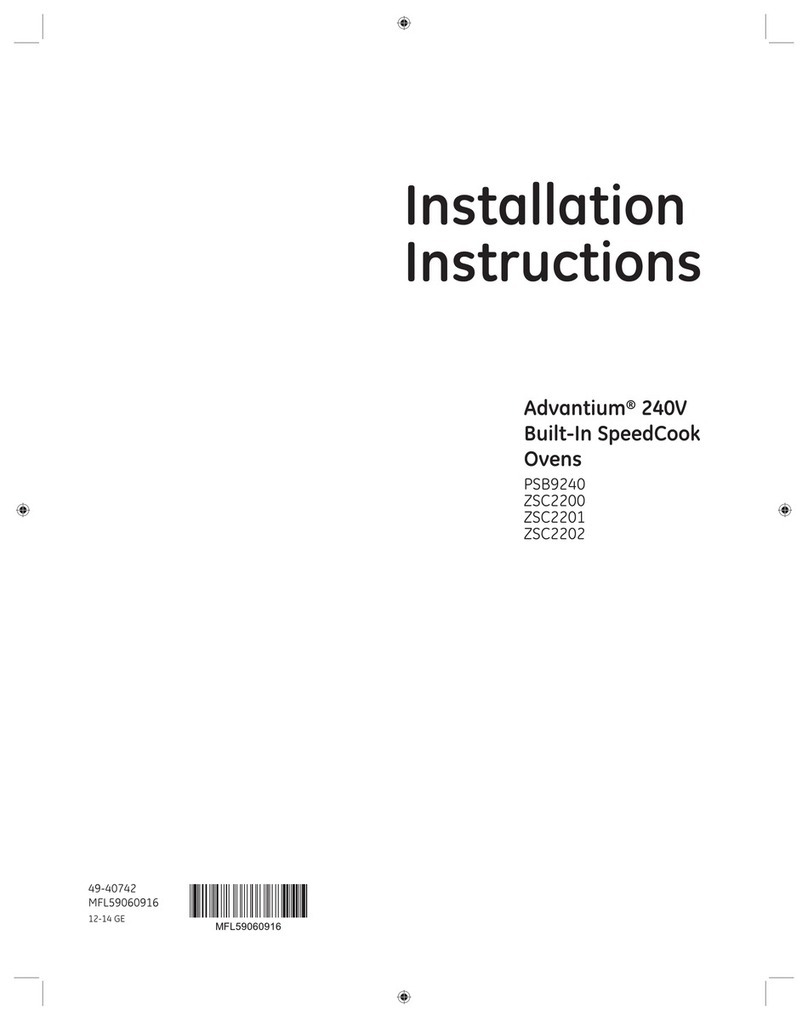 GE Advantium ZSC2201JSS installation instructions