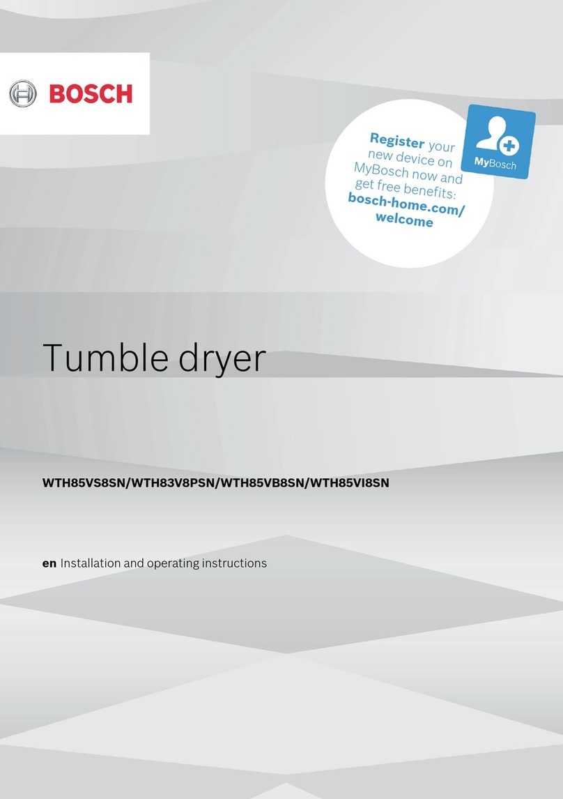 Bosch WTH85VS8SN User manual