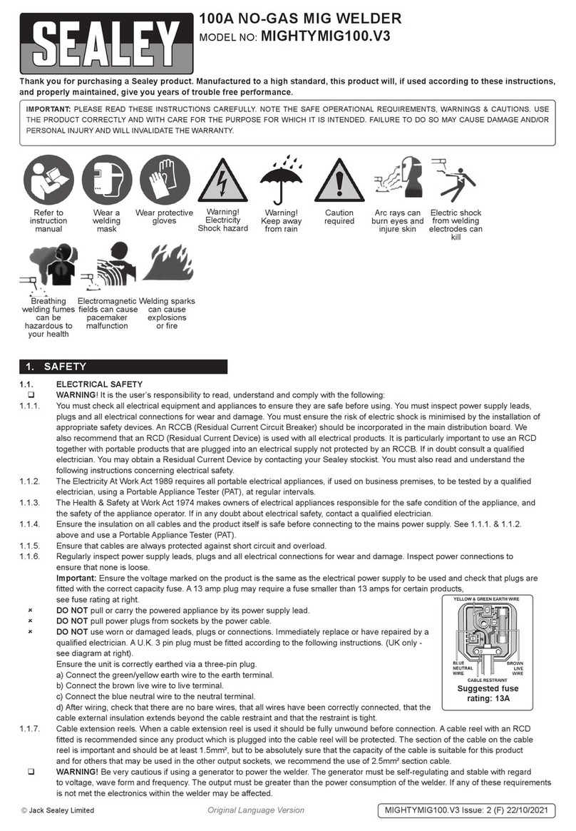Sealey MIGHTYMIG100.V3 User manual