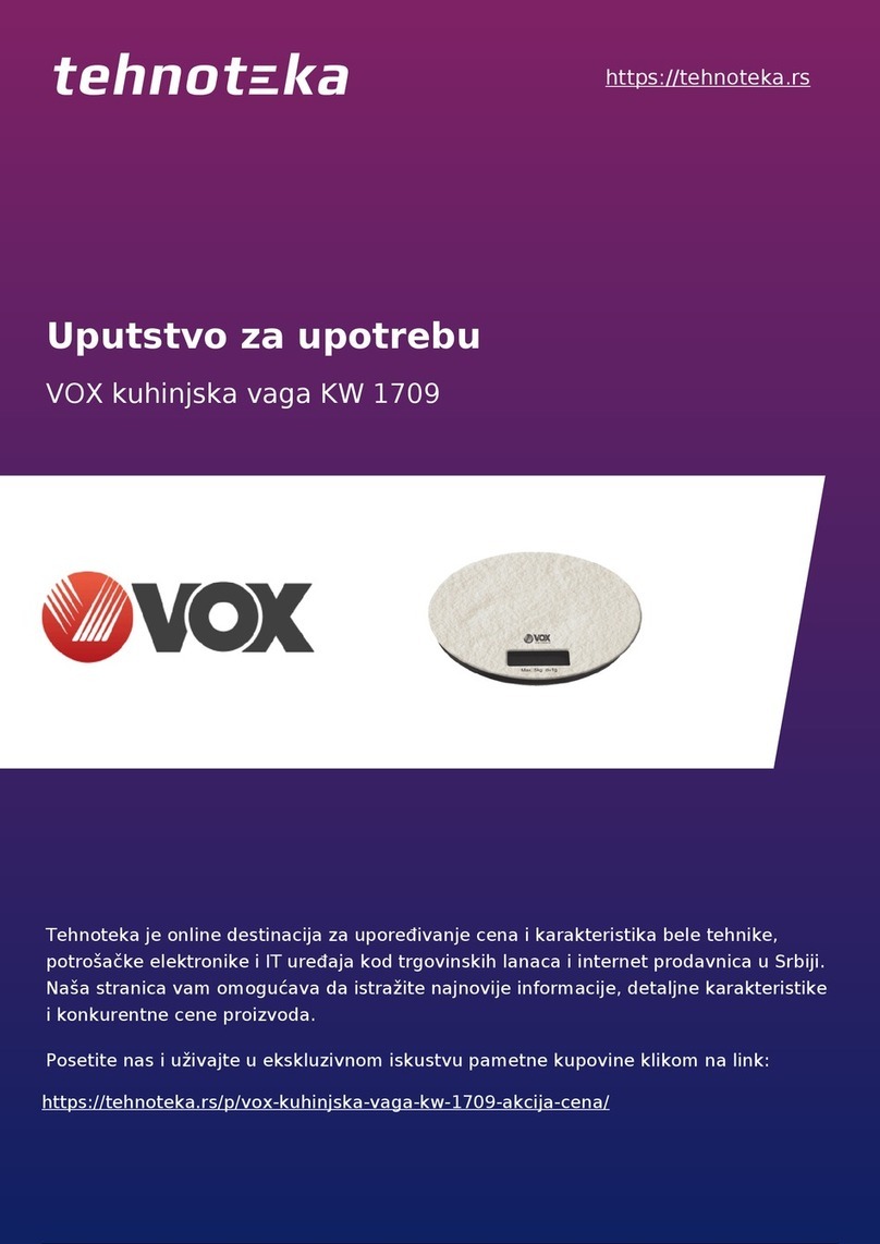 VOX electronics KW-1709 operating instructions