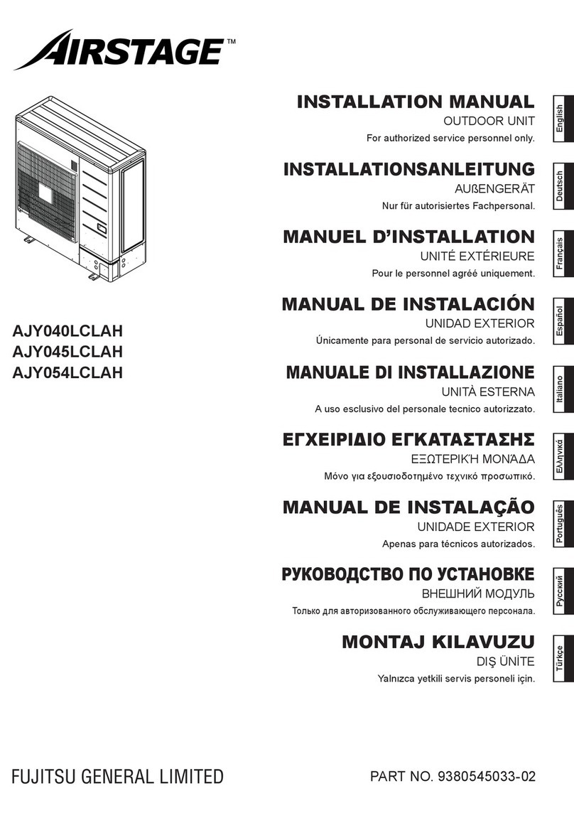 Fujitsu AirStage AJY040LCLAH User manual