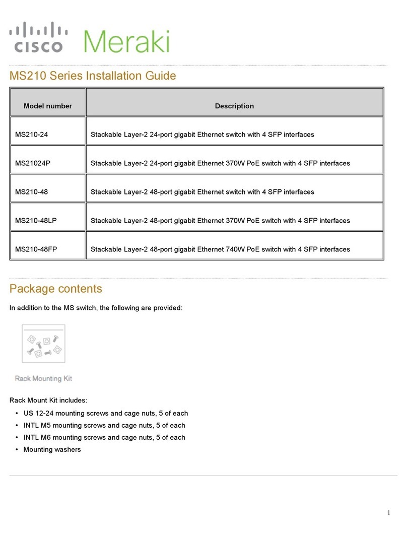 Cisco Meraki MS210-24 installation guide