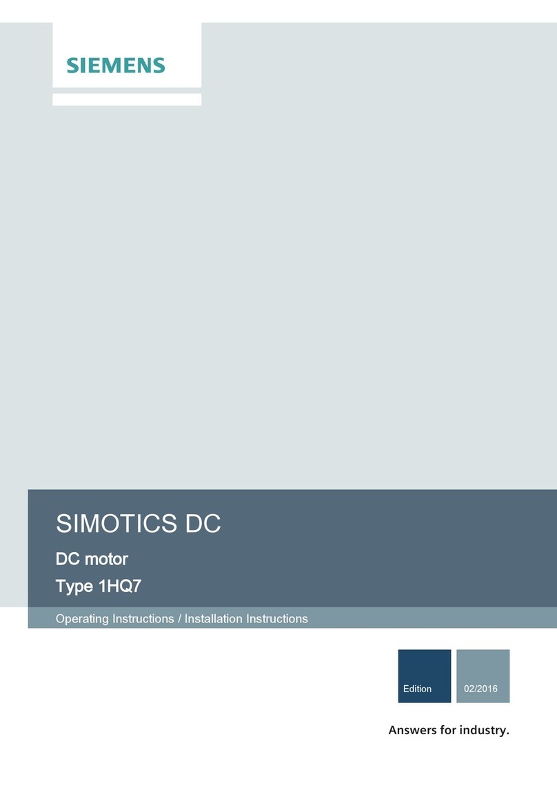 Siemens SIMOTICS DC 1HQ7 Operating instructions
