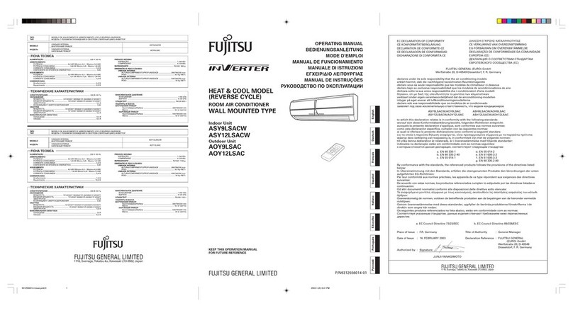 Fujitsu ASY12LSACW User manual