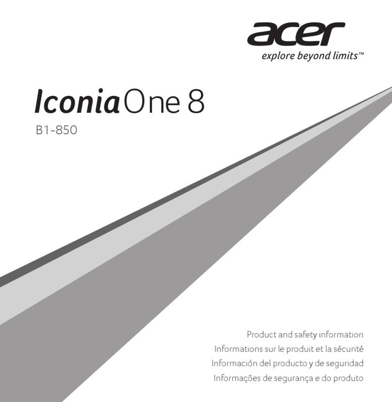 Acer IconiaOne 8 B1-850 Product and safety information