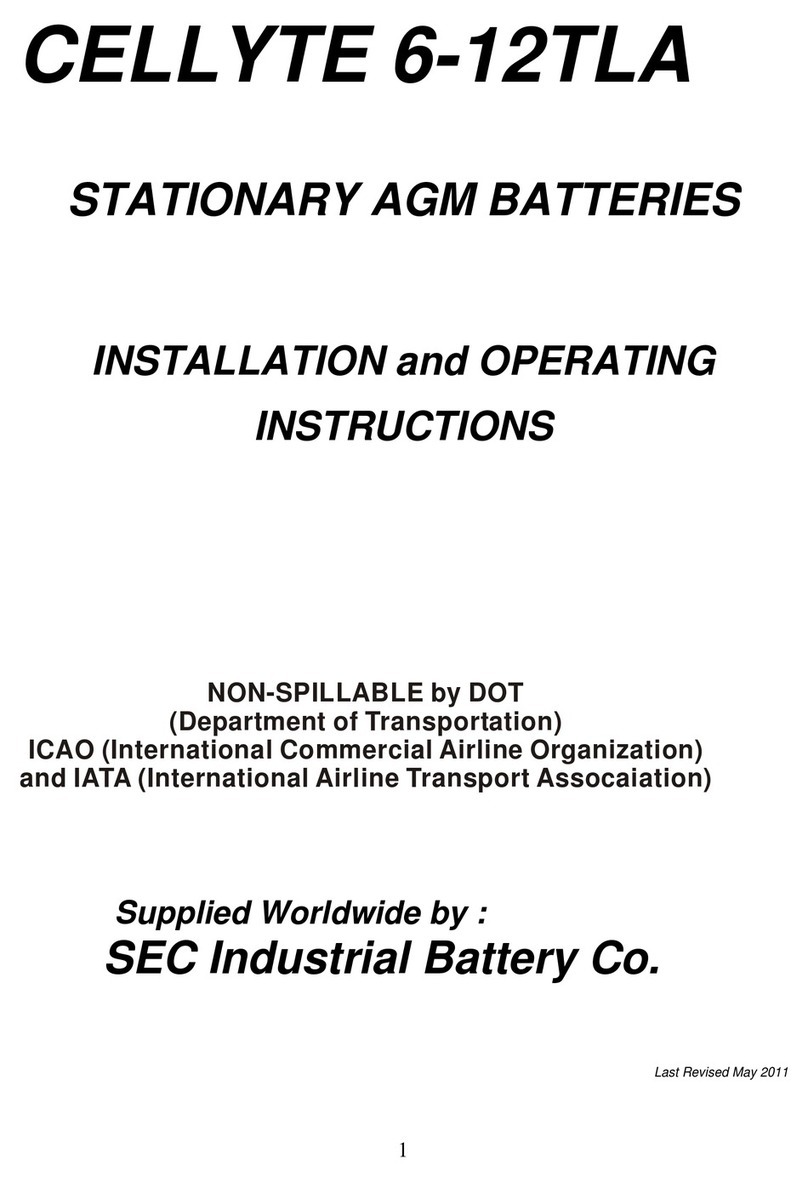 SEC CELLYTE 6-12TLA Installation and operating instructions