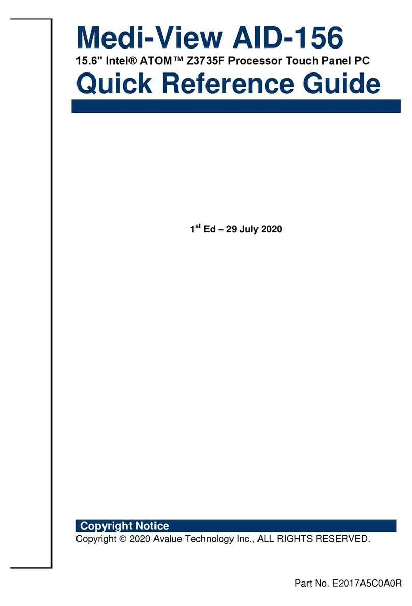 Avalue Technology Medi-View AID-156 User manual