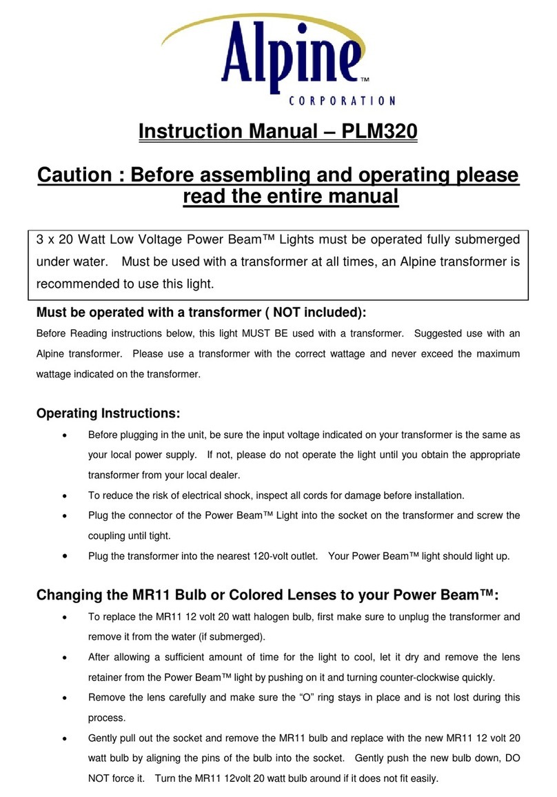 Alpine PLM320 instruction manual