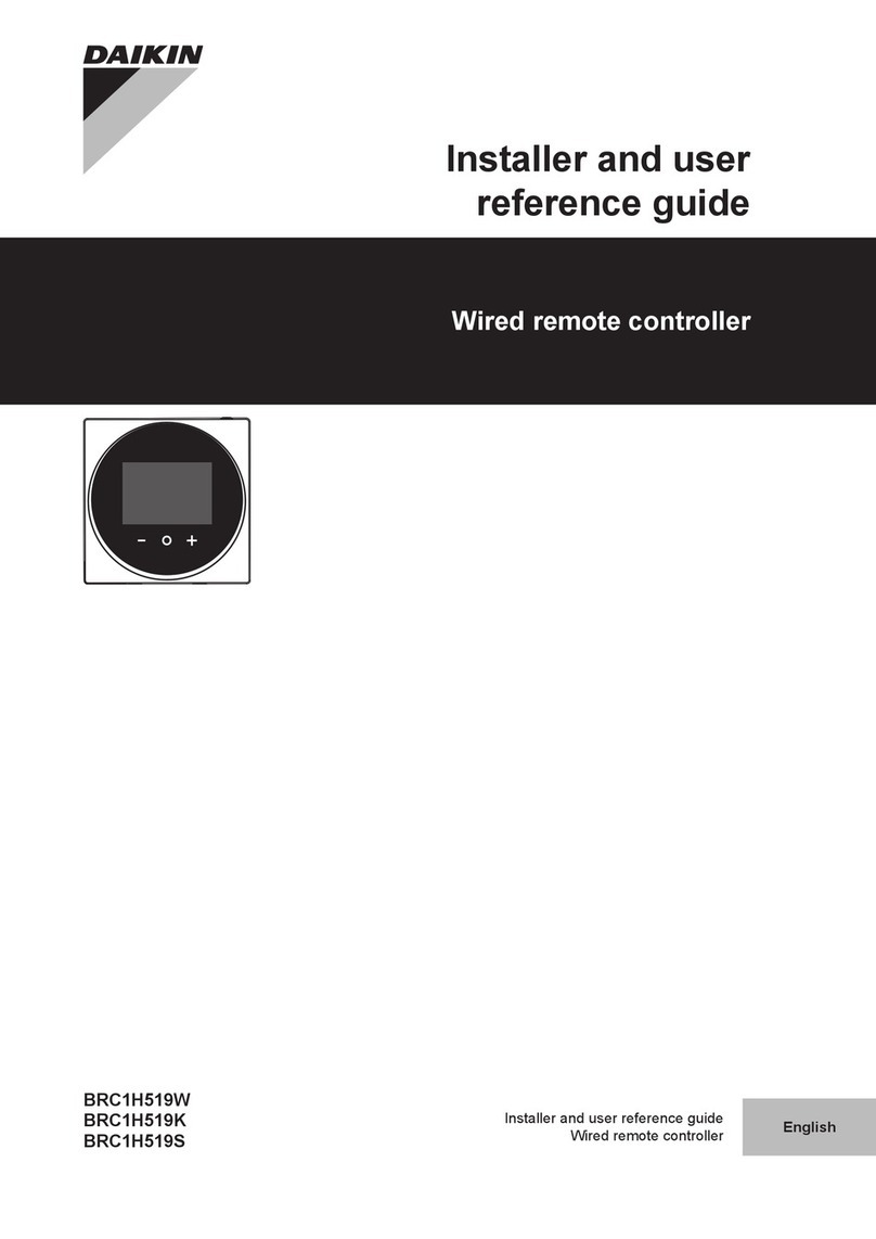 Daikin BRC1H519K Installer and user guide Daikin BRC1H519K Installer and user guide
