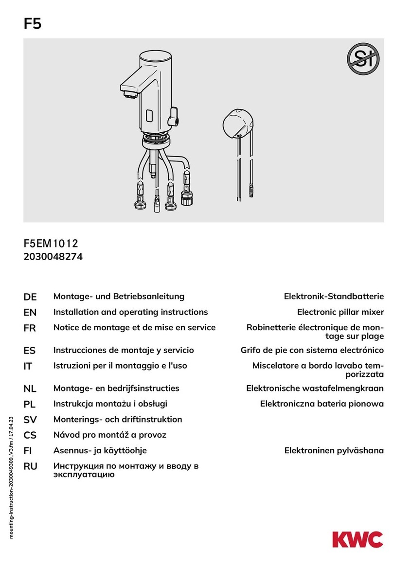 KWC F5EM1012 Installation and operating instructions