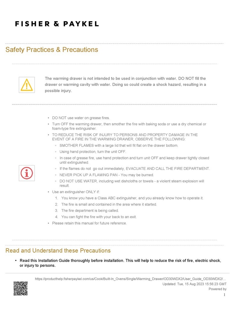 Fisher & Paykel OD30WDX2 User manual Fisher & Paykel OD30WDX2 User manual