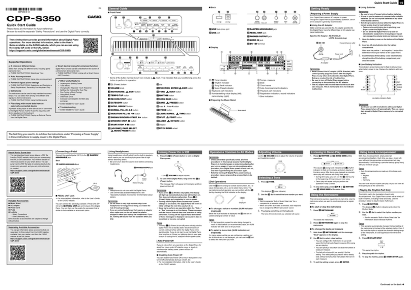 Casio CDP-S350 User manual