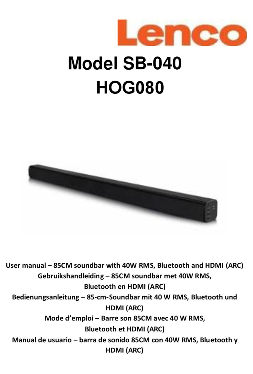 LENCO HOG080 user manual