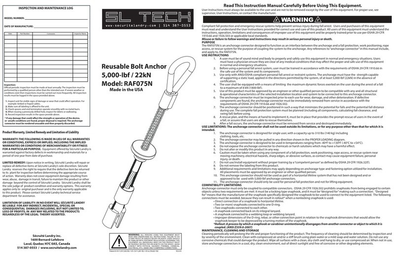 SL TECH RAF075N quick start guide