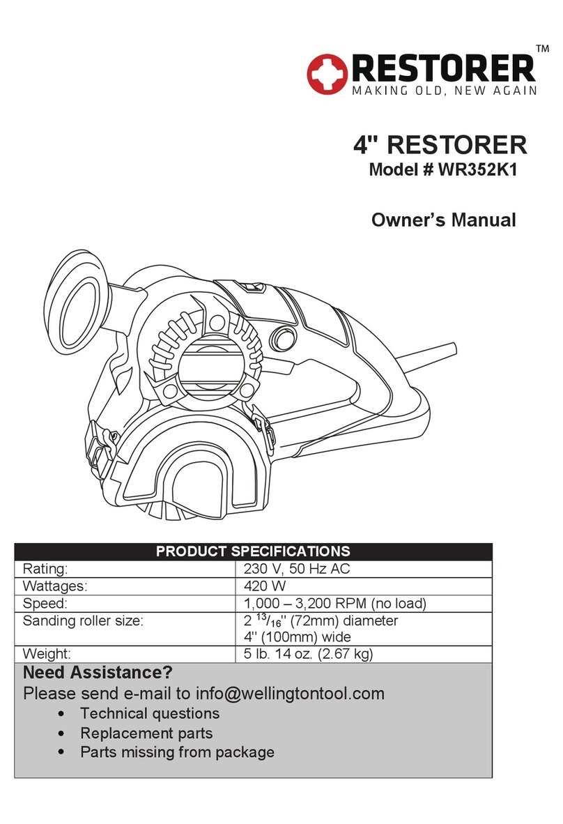 RESTORER WR352K1 owner's manual
