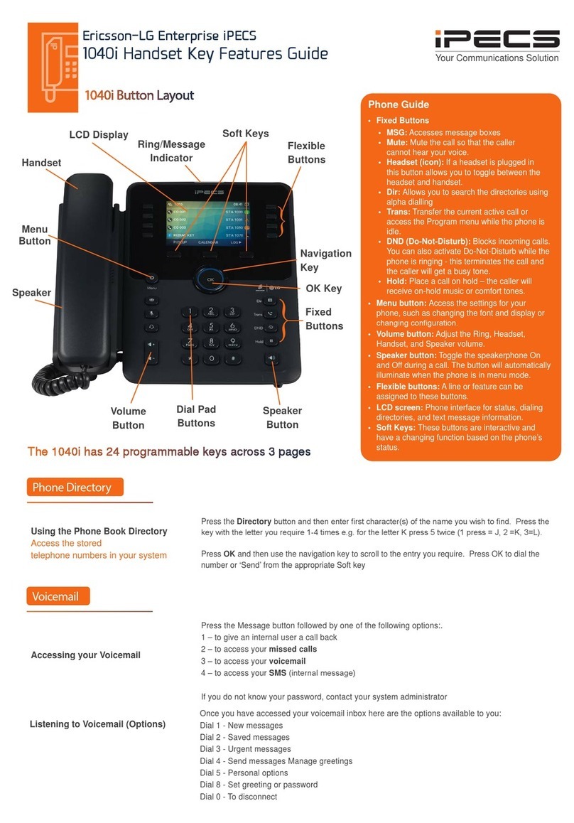 iPECS 1040i Key Features Guide