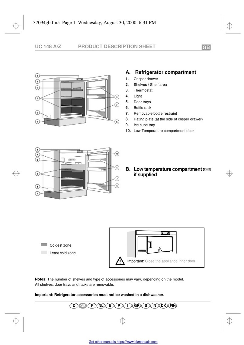 Whirlpool UC 148 A User manual