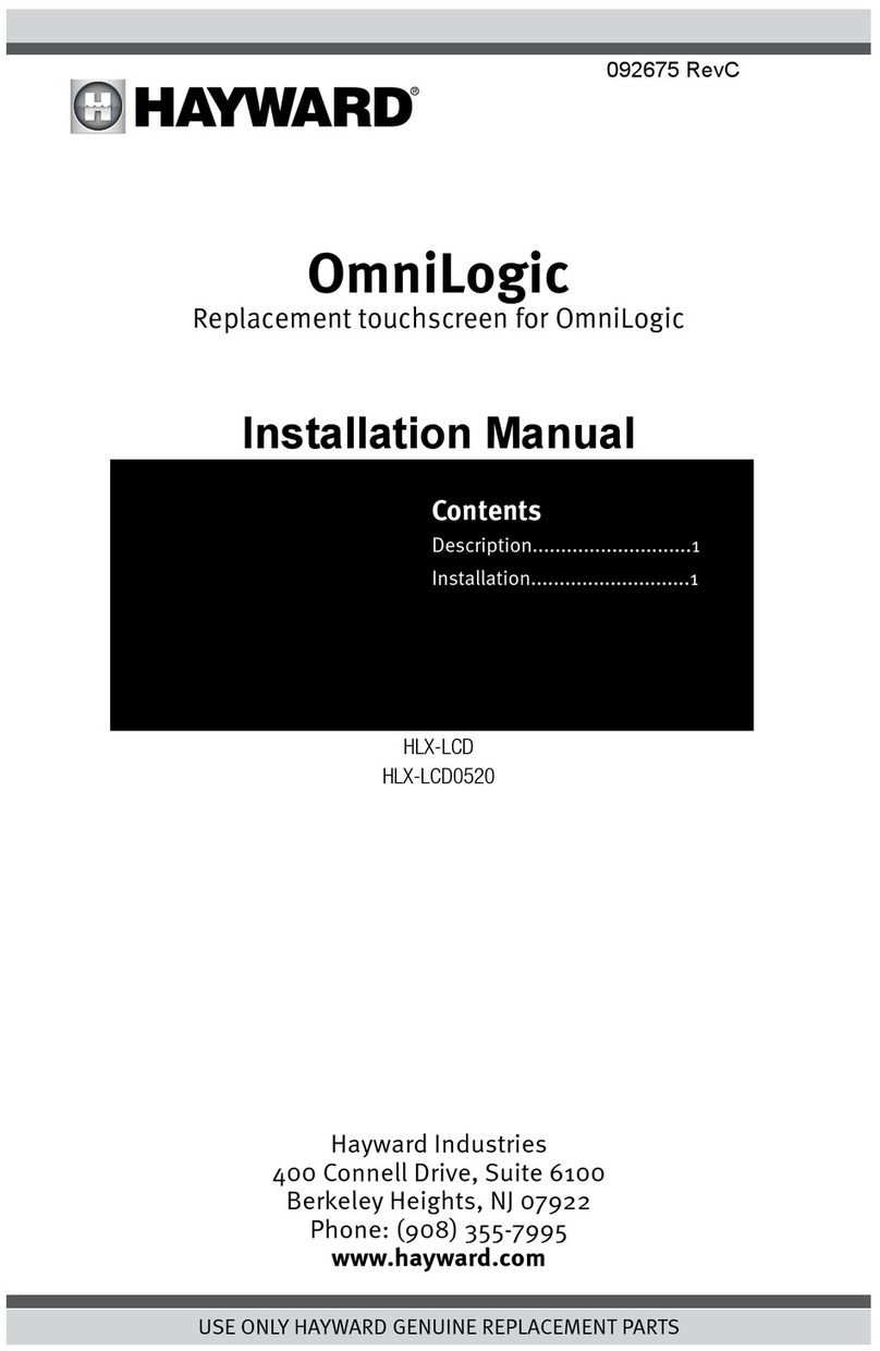Hayward OmniLogic HLX-LCD User manual