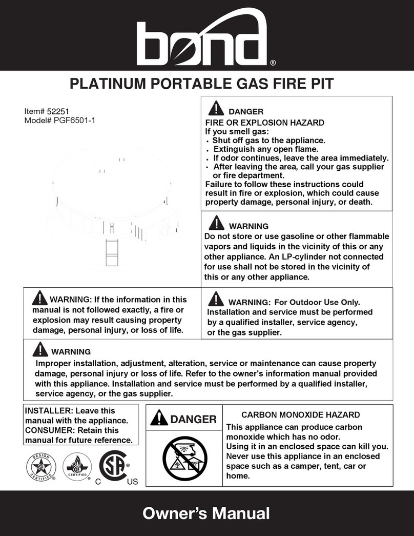 Bond PGF6501-1 owner's manual