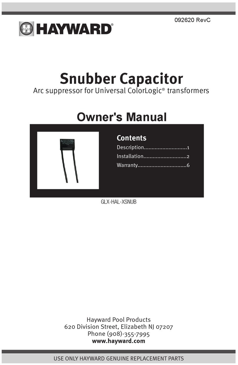 Hayward Snubber Capacitor owner's manual