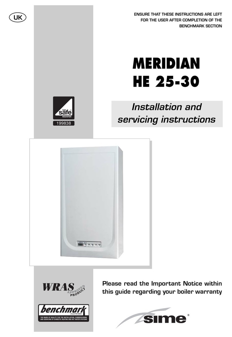 Sime MERIDIAN HE 25 Installation and servicing instruction