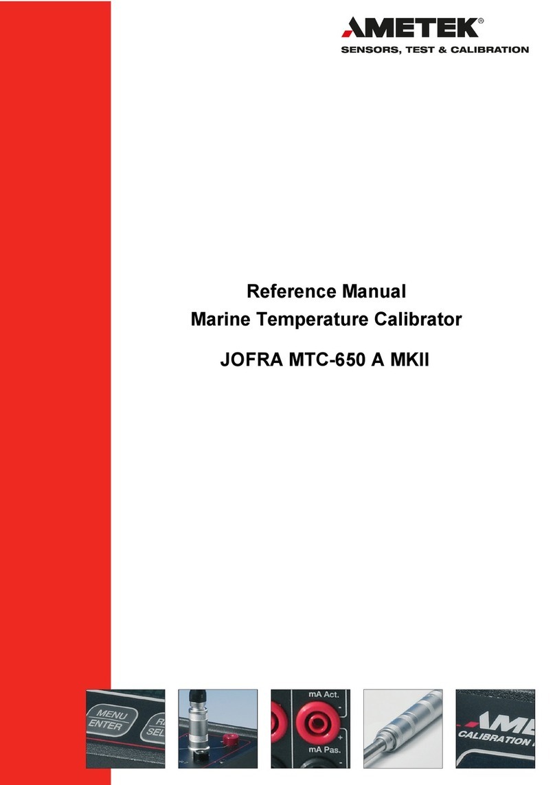Ametek Jofra MTC-650 A MKII User manual