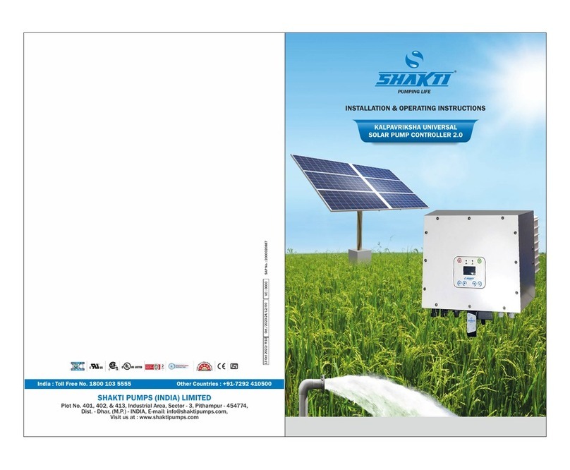 SHAKTI PUMPS KUSPC 2.0 Installation & operating instructions